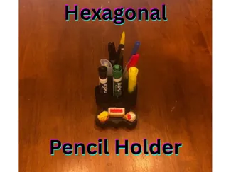 hexagonal pencil holder
