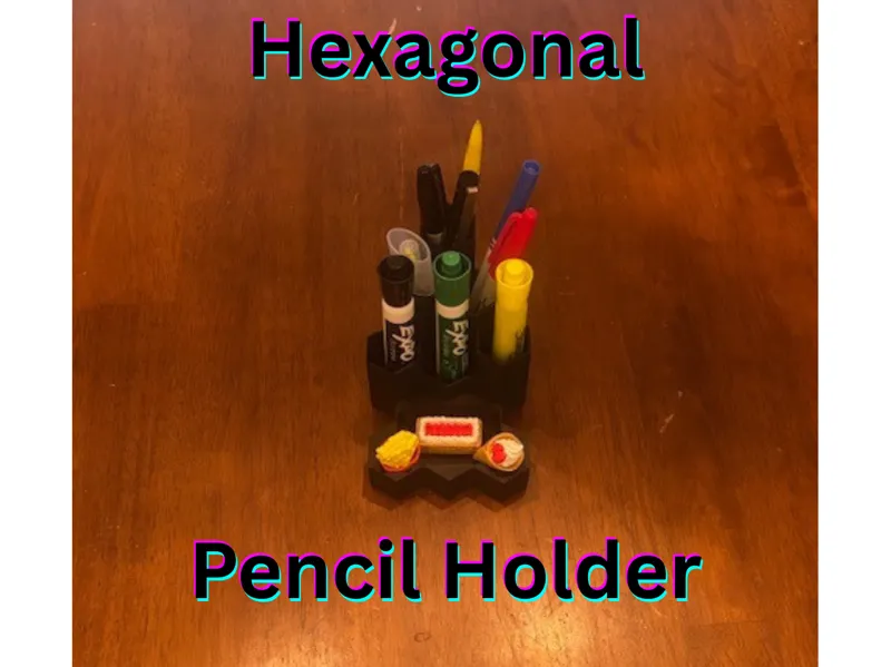 hexagonal pencil holder