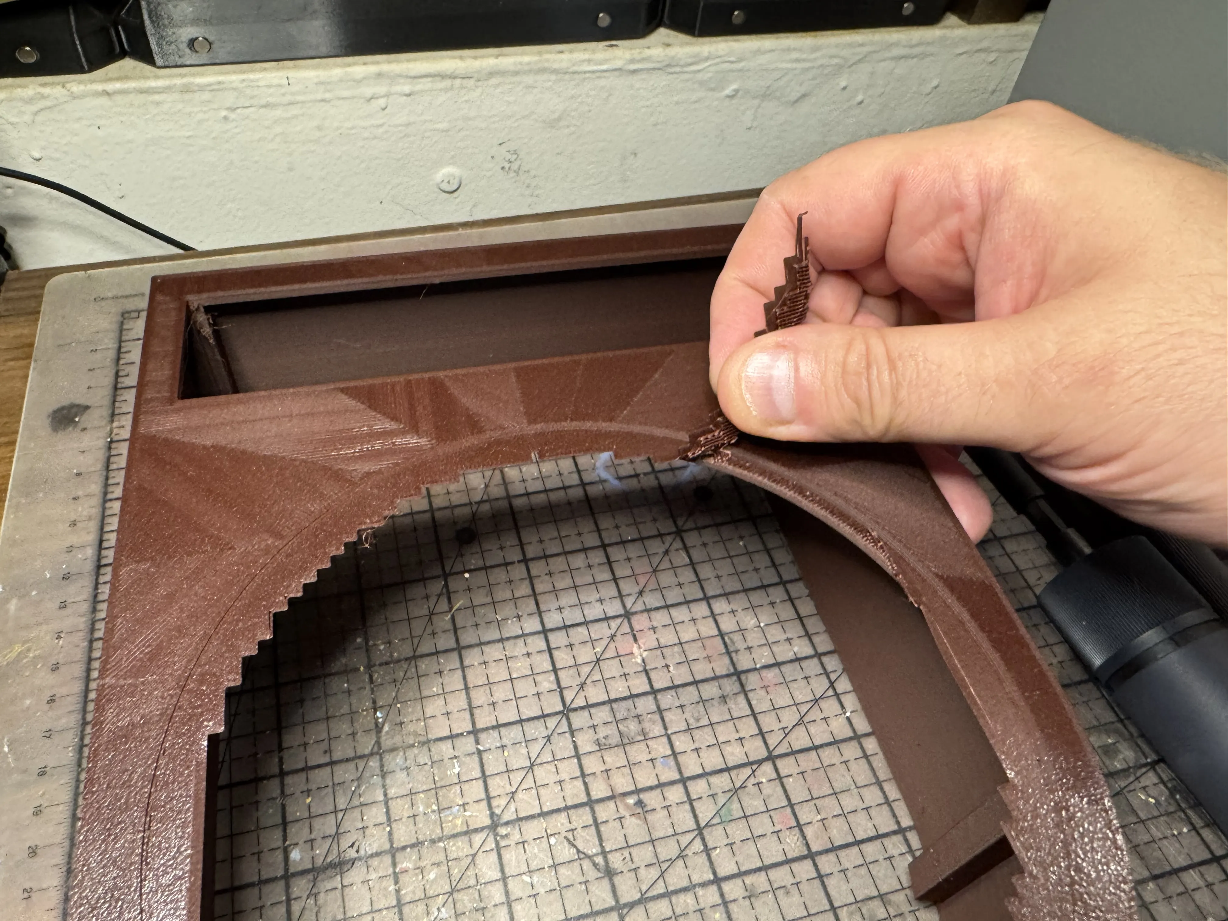 Removing support from the depression for the Lens Ring