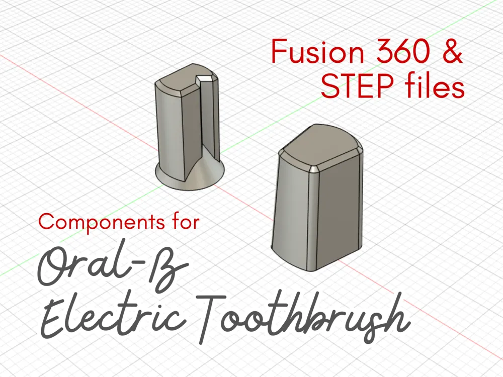 Oral-B electric toothbrush components F360/STEP - Free 3D Print Model ...