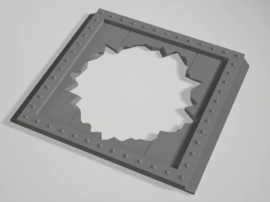 Steel panel Breach