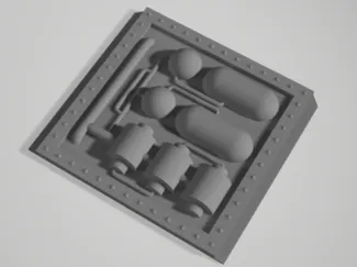 Steel panel with heavy pipes