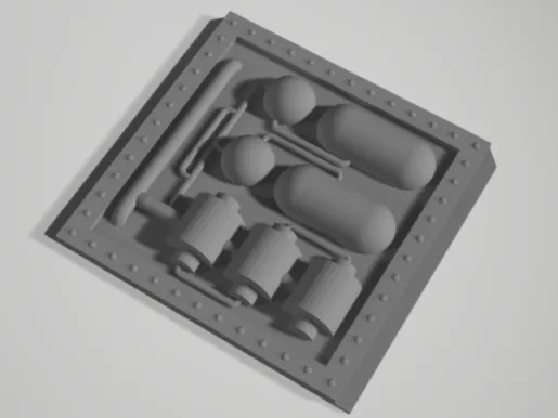 Steel panel with heavy pipes
