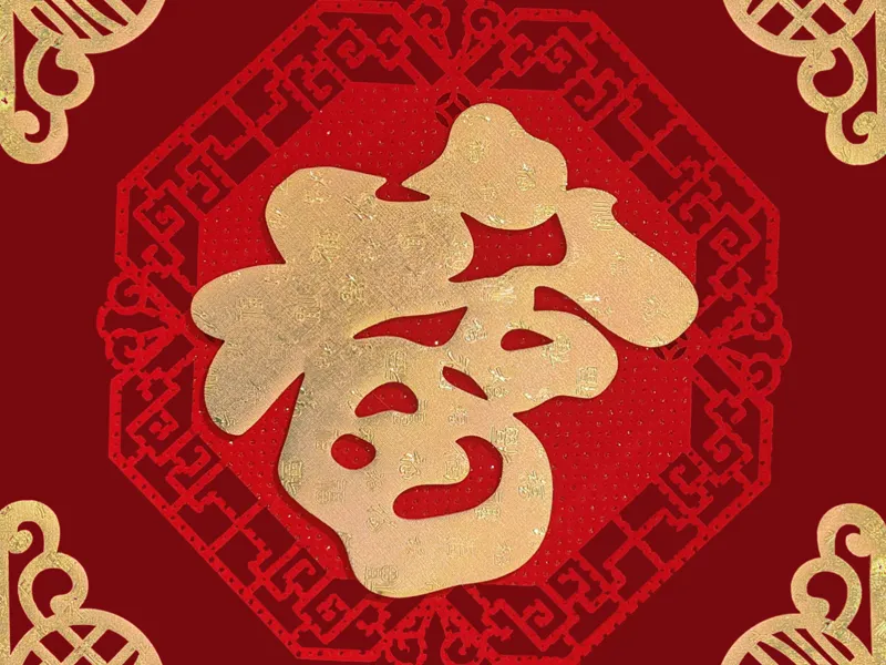 新年福字 240x240mm 
