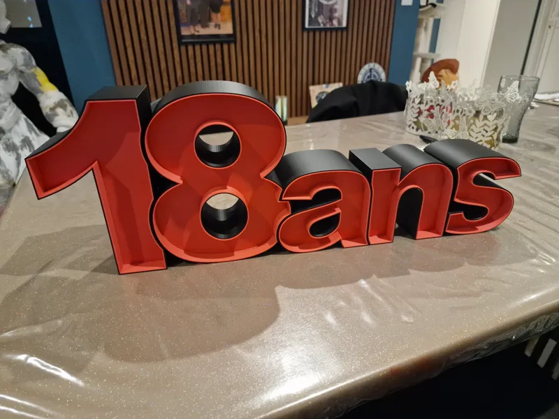 boite lumineuse 18 ans