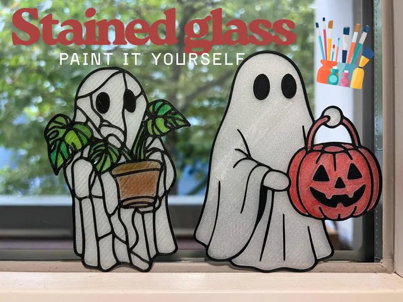 Cute Halloween Ghost - Paint it yourself!