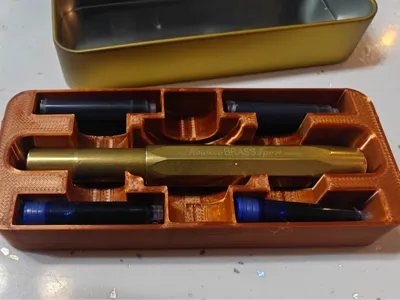 Kaweco Sport  tin inset,  pen and 8 ink cartridges