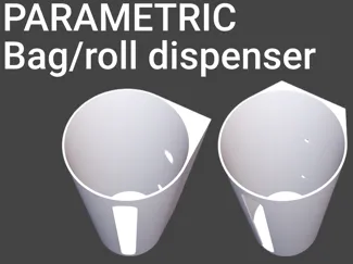 Trash bag roll dispenser