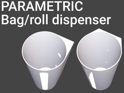 Trash bag roll dispenser
