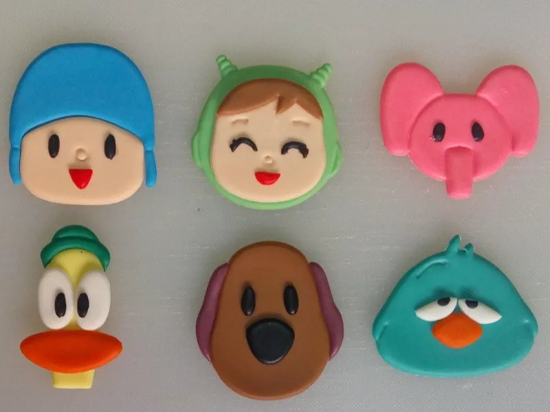 Cortantes para cookies de Pocoyo, Elly, Pato.