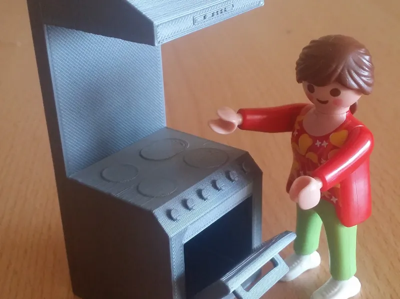 Herd mit Backofen, Playmobilgröße