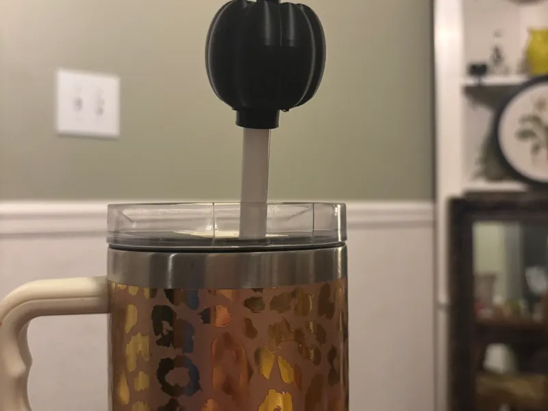 pumpkin Stanly straw topper