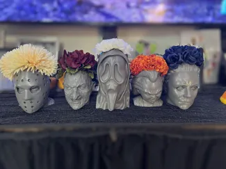 Halloween Planter heads