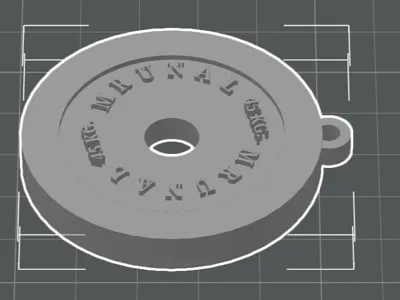 GYM PLATE KEYCHAIN