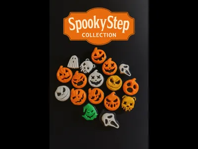 Smiling Halloween Pumpkin Charm - SpookyStep F1