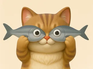 魚遮眼貓