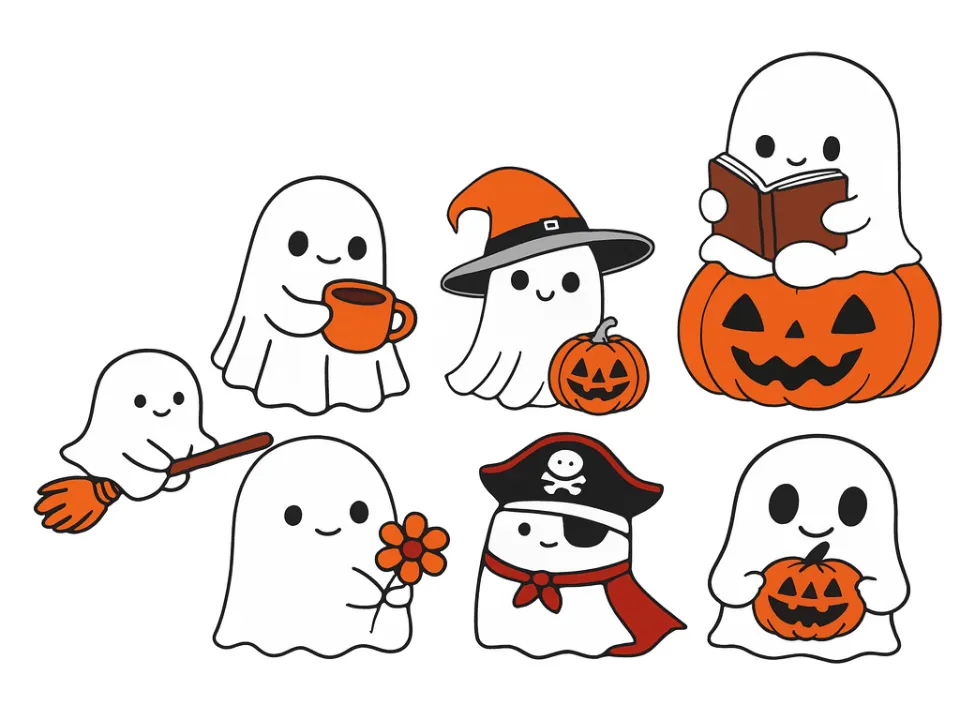 Cute Halloween Ghost Magnets - Free 3D Print Model - MakerWorld