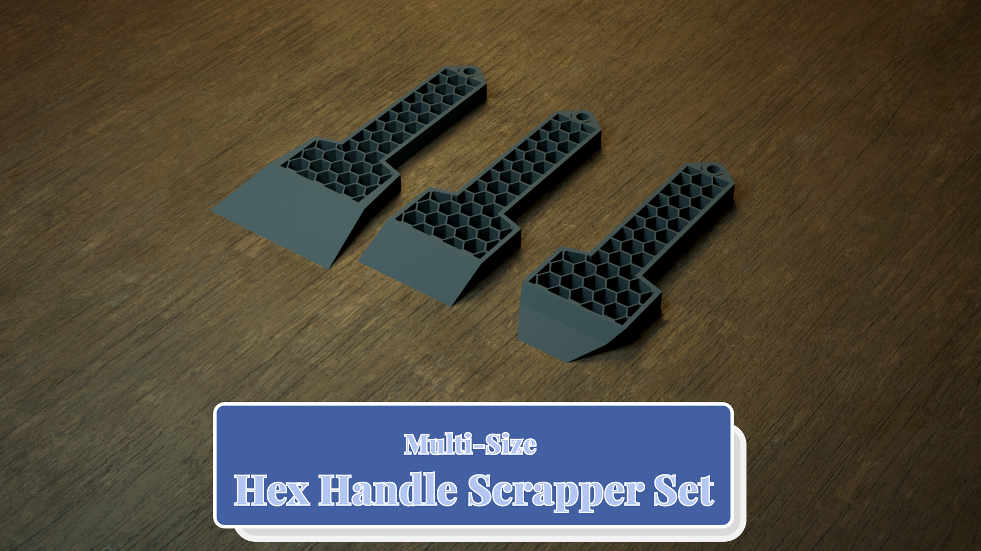 Multi-Size Hex Handle Scrapper Set