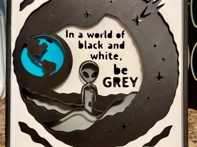 Grey Alien Shadow Box