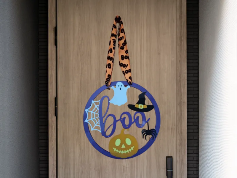 Halloween "BOO" Door Sign | 3D STEP | Same Layer