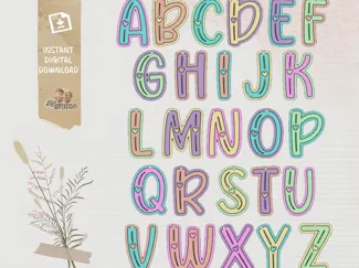 HEARTY ALPHABET Keychain | Multicolor
