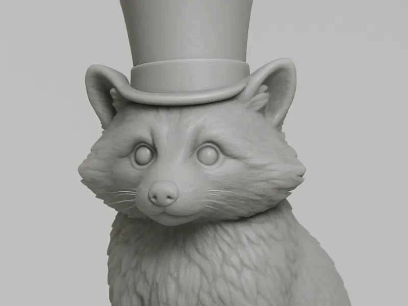 raccoon with top hat