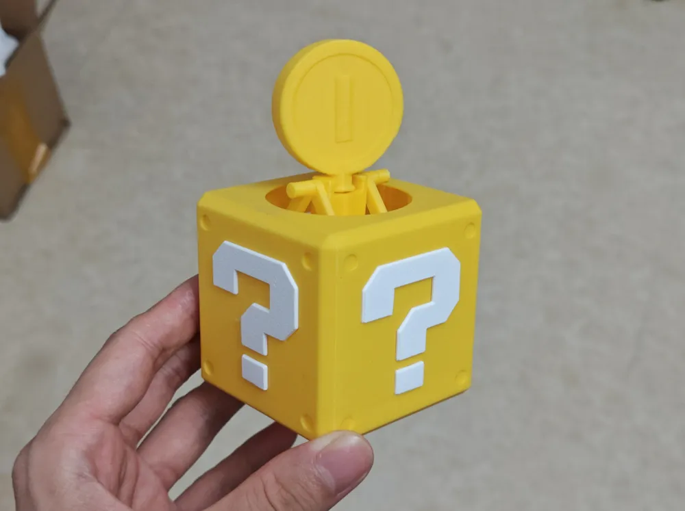 Real Mario Block, No Hardware - Free 3D Print Model - MakerWorld