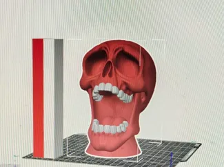 Caveira headset Com dentes branco
