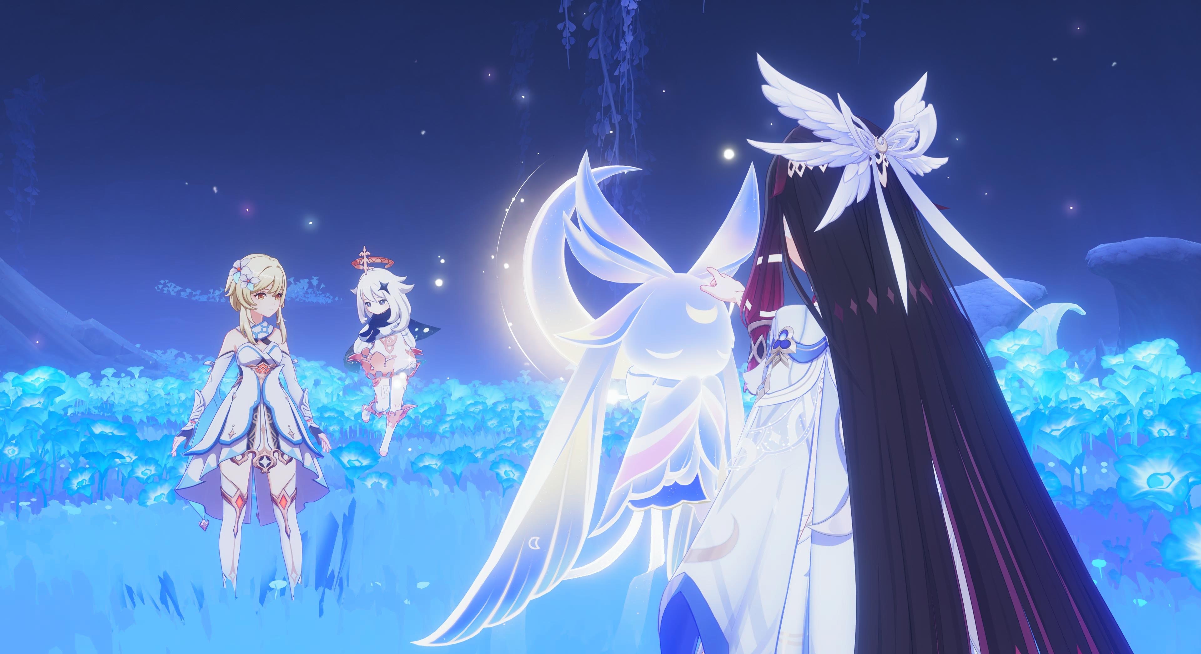3Dプリント 【原神】[月の少女]コロンビーナヘッドドレスヘアクリップ
