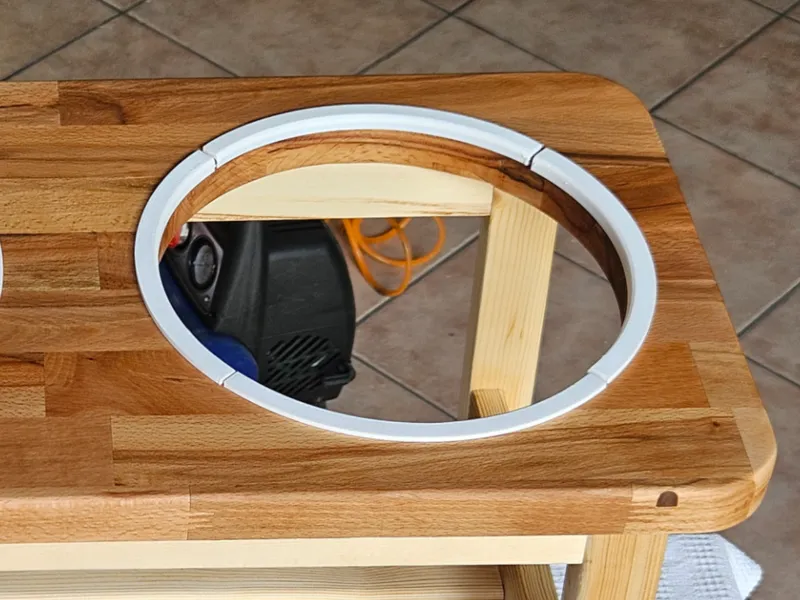 Guarnizione plastica per tavolino