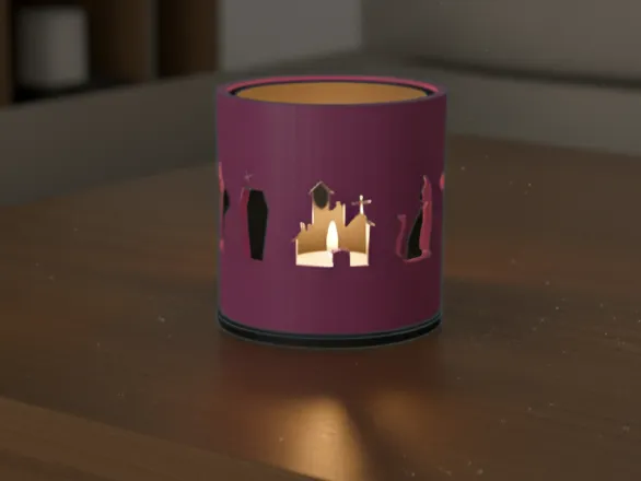 Rotating Halloween Tea Light Holder
