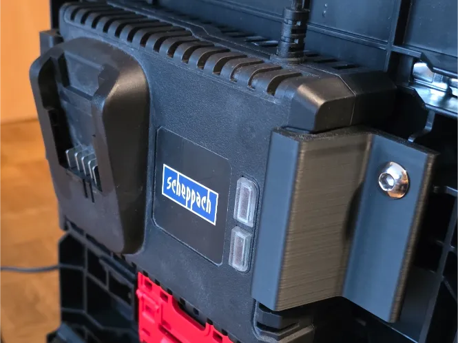 QBrick Scheppach battery charger side mount