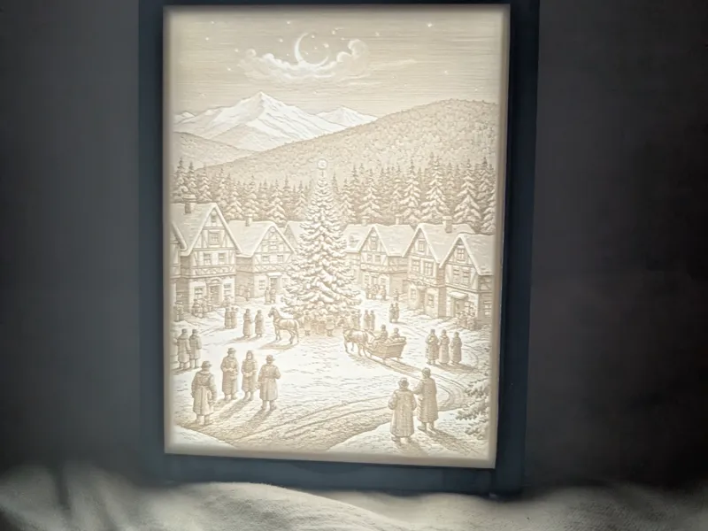 Winter Lithographie, mehrere Motive