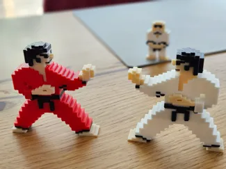 International Karate characters (C64) - 3 colors