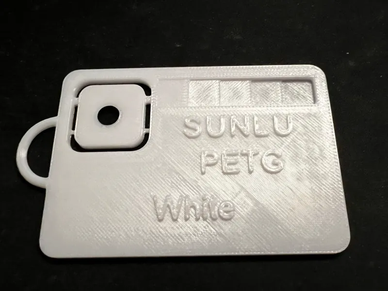 Muster Testkarte für Filament