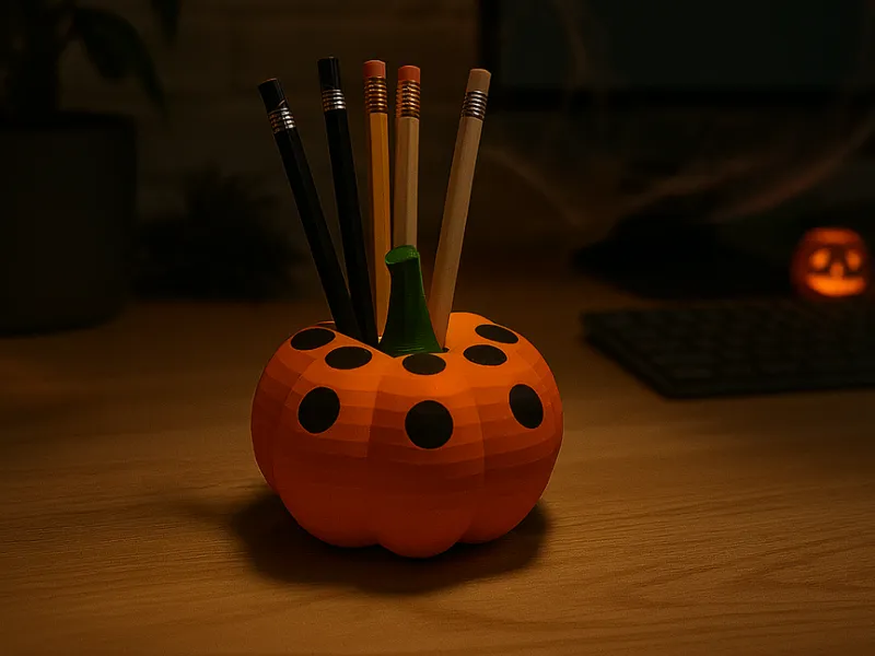 Pumpkin Pencil Holder