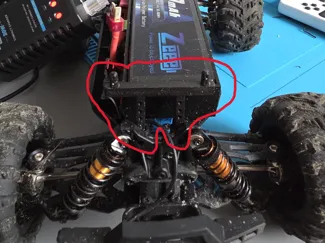RC SG116 body shell support, holder - higher ver