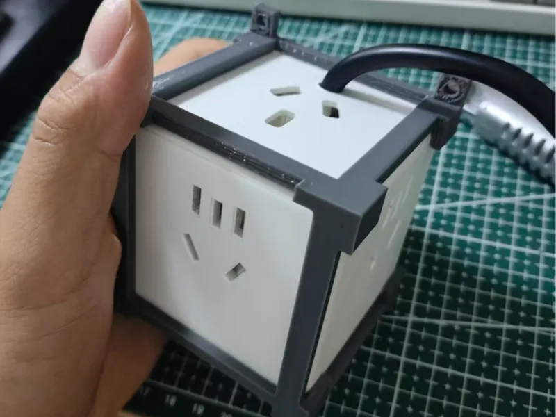 小米魔方插座 自带线木板挂墙支架