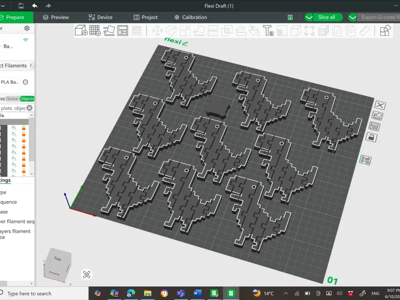Flexi Dino x9 multiples