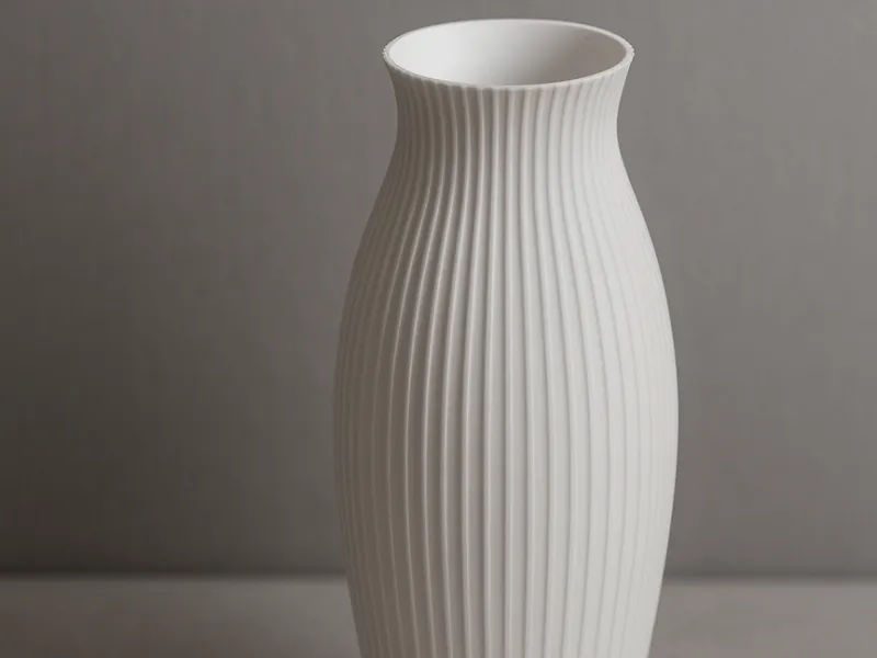 Elegant Ribbed Vase Minimalist Modern Design