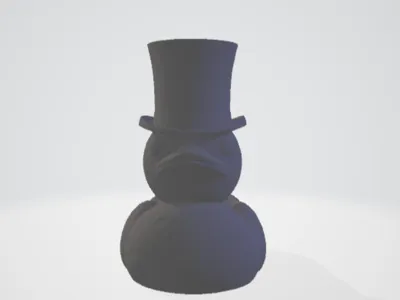 tiny rubber duck with a top hat 