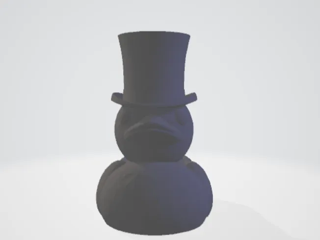 tiny rubber duck with a top hat 