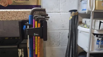 Wera 9-Piece Allen Key Wall Mount Holder