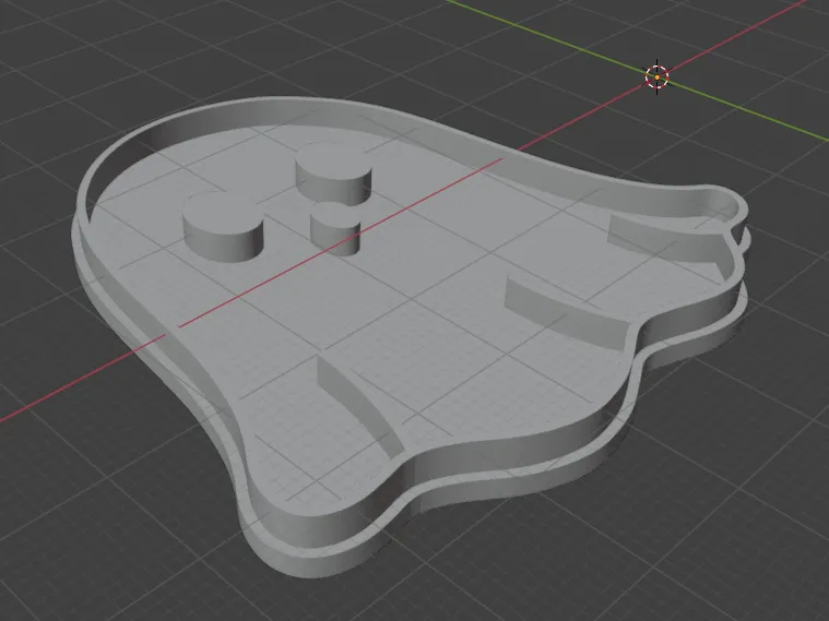 2D ghost cookie cutter decoration