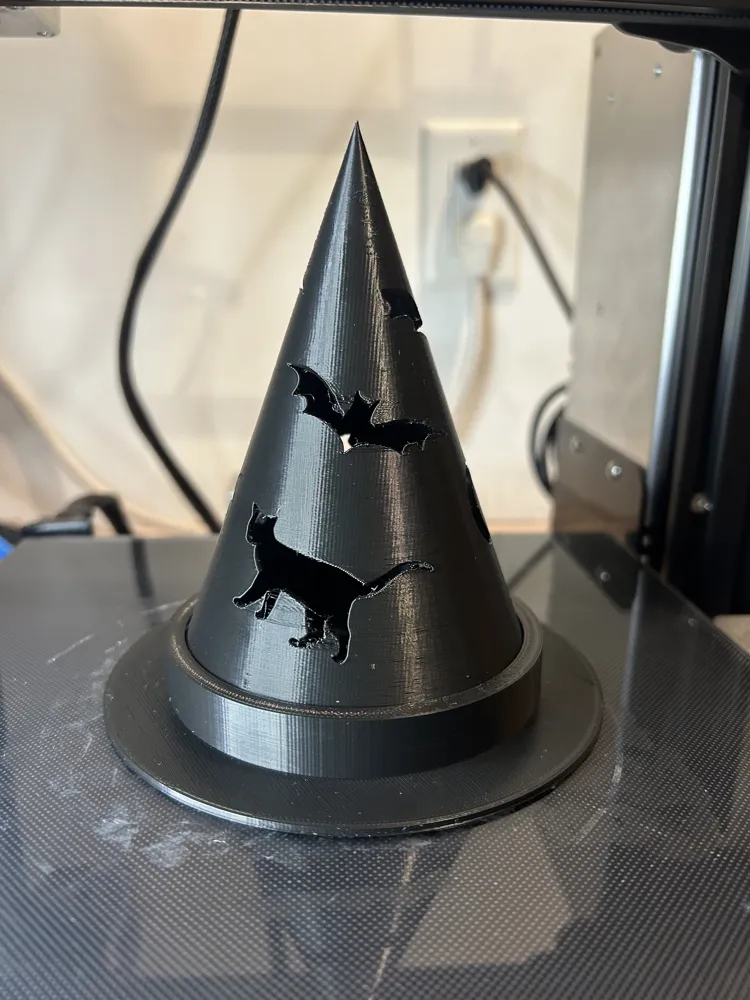 Witch Hat Shadow lamp - Free 3D Print Model - MakerWorld