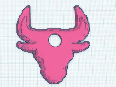 bull keychain
