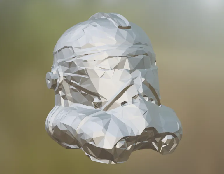 Low Poly Photogrammetry Clone Trooper Helmet