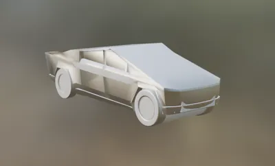 Simple Tesla Cybertruck Keychain