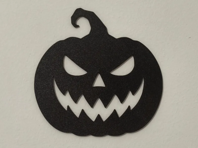 Evil Pumpkin Silhouette Wall Decoration