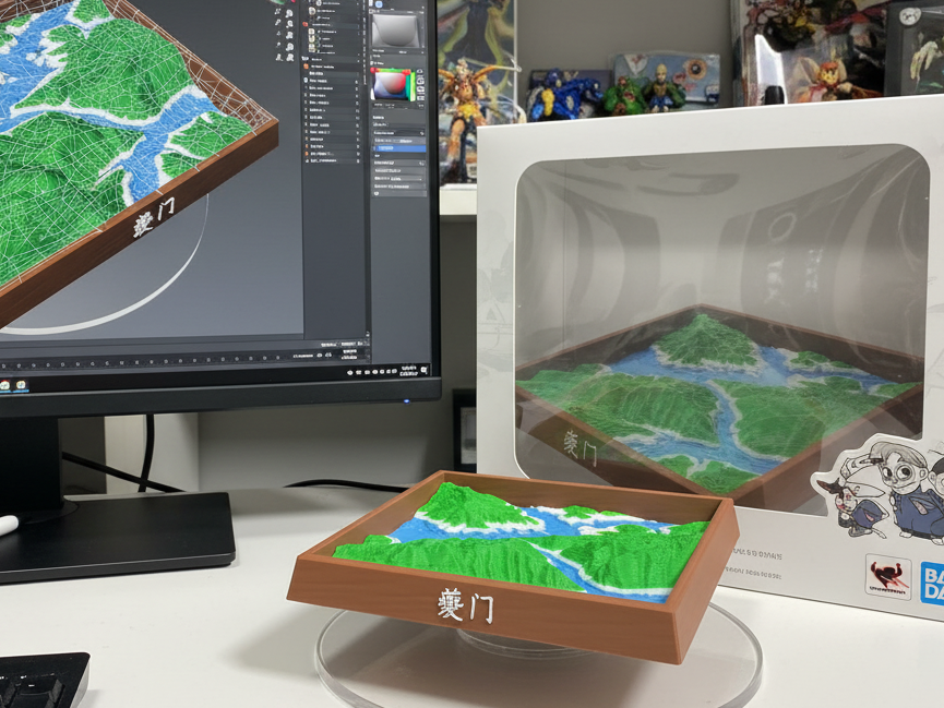夔门（瞿塘关）3D地形图